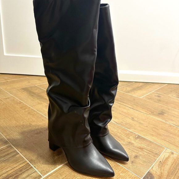 Modatope Knee high boots women fold over - Picture 2 of 6
